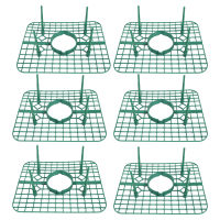 6ชิ้น24ขากันฝุ่นสีเขียวพืชหอยทากรักษาความสะอาดระยะทางที่ปลอดภัยระเบียงที่แข็งแรงมุ้งป้องกันเจริญเติบโตจากพื้นดินรองรับสตรอเบอร์รี่