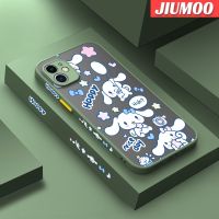 เคส JIUMOO สำหรับ iPhone 11 11 Pro 11 Pro Max,เคสลายสุนัขลอเรลน่ารักด้านข้างบางขอบสี่เหลี่ยมด้านข้างดีไซน์ใหม่กันกระแทกเคสมือถือแข็งปลอกซิลิโคนคลุมทั้งหมดกล้องป้องกันแสง