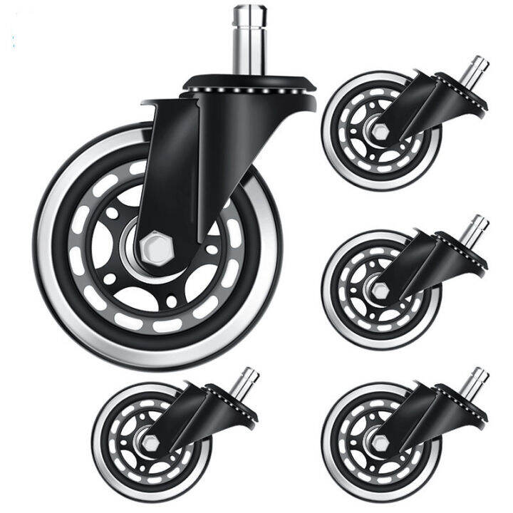 5pcs-office-chair-caster-wheels-3-inch-swivel-rubber-caster-wheels-replacement-soft-safe-rollers-furniture-hardware