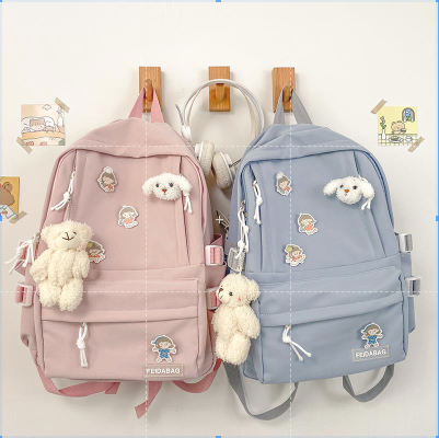 Schoolbag female Korean version ins lovely girl junior high school ...