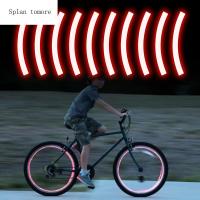 เทปกาวปั่นที่สะท้อนสำหรับรถ10ชิ้นสติกเกอร์เตือนเทปสะท้อนแสงแถบสะท้อนแสงจักรยานแบบ SPLAN