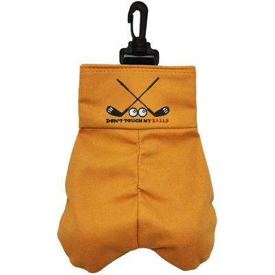 Golf Ball Storage Bag, Portable Golf Ball Carrier Pocket Holder Bag, Dont Touch My Ball Funny Clasp Snap Prank Golf Bag