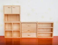 112 Dollhouse Miniature Furniture Combined Cabinet Shelf For Living Room Bedroom Cabinet Unit