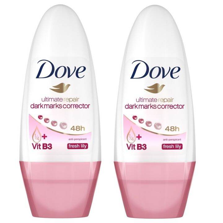 Dove Deodorant RollOn Ultimate Repair Dark Marks Corrector Fresh Lily 40ML x2 Lazada PH