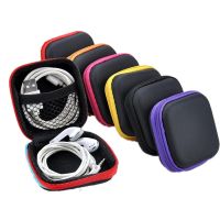 Headphone Case Colorful Travel Women Men Zipper Mini Coin Key Headphone Charger Holder Bag Storage Box Organizer