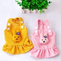 Pet Dog Dress Clothes Corduroy Vest Small Dog Puppy Cat Skirt Autumn Winter Pet Cute Costume Pet Clothes Coat Rabbit Dresses YZL Dresses