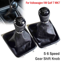 สำหรับ VW กอล์ฟ7 A7 MK7 GTI GTD 2013 2014 2015 2016 2017 2018ลูกบิดเกียร์หนังเทียมผ้าคลุมรองเท้าบู๊ทอุปกรณ์แต่งรถ Bs1