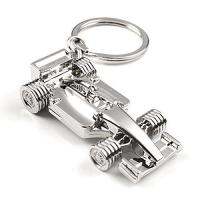 F1รถแข่งพวงกุญแจโมเดลสำหรับ Auto Keyring Key Chain แหวนของขวัญ-เงิน