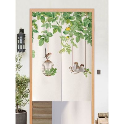 Nordic ins Style Fabric Door Curtain Kitchen Bedroom Toilet Toilet Half Curtain Partition Curtain Blocking Cloth Curtain No Perforation