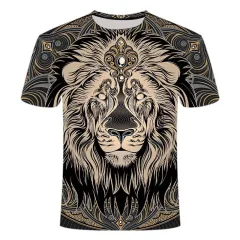 Lisoso Bohemian Style Casual T-shirt, 3D Effect men's T-shirt