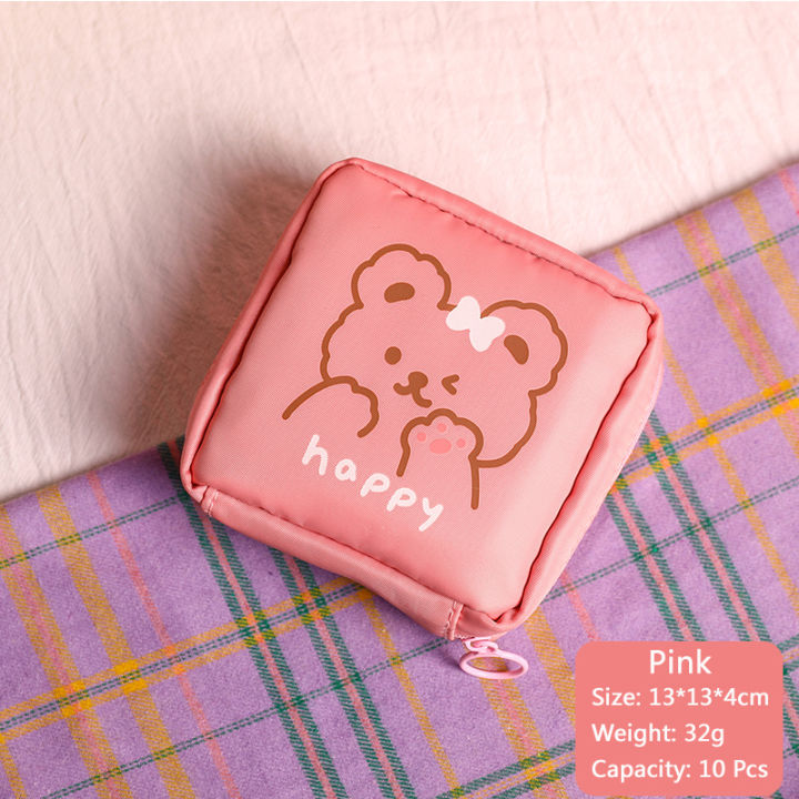 ready-stock-japanese-cute-large-capacity-sanitary-napkin-storage-bag-portable-girl-zipper-coin-purse