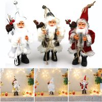 ตุ๊กตาแขวนคริสต์มาสซานตาคลอสการตกแต่งบ้านเครื่องประดับต้นคริสมาสต์ปีอุปกรณ์เสริม DEPOT65OT9