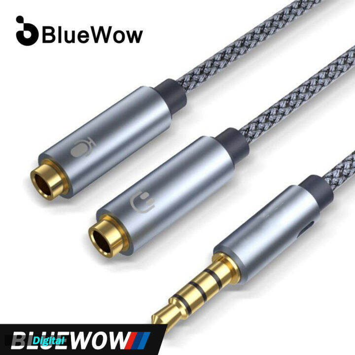BlueWow HY191 3.5mm Audio Headset Splitter Headphone Mic Y Adapter