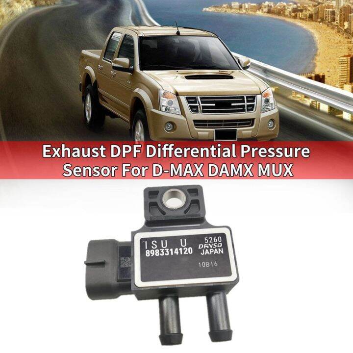 2x-car-exhaust-dpf-differential-pressure-sensor-for-isuzu-d-max-damx-mux-8983314120