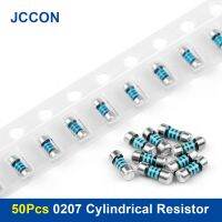 50Pcs Cylindrical Resistor Chip 0207 Color Ring SMD Resistor 0.1R 0.2R 10R 15R 24R 220R 820R 12K 100K 180R 510K