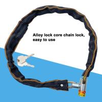 Bike Chain Lock Anti-Scratch Solid with Keys MTB Road  Cycling Bicycle Lock Accessories Safety Anti-Theft Lock Security Supplies Locks