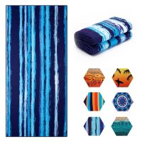 cod Beach Towel Large Size Bohemian Stripe Microfiber Swimming Towels Soft Breathable And Lightweight Sand Free Bath Towels