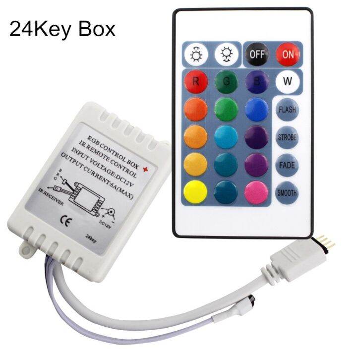 yingke-dc12v-ควบคุมไฟ-led-ขนาดเล็ก-rgb-พร้อม24key-ir-44key-รีโมทคอนโทรลสำหรับโมดูลไฟ-led-แถบไฟ-led-rgb