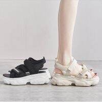 COD DSFEDTGETEER Women Shoes Sports Sandals Schoolgirl Korean Version 2021 Summer New Net Red Ins Thick Bottom Slay Hundred Magic Paste Muffin Shoes