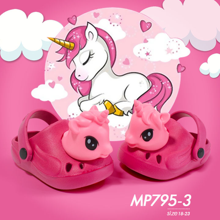 marco-pony-รุ่น-mp795-mp795-3-รองเท้าปิดหัว-รองเท้าเด็ก-รองเท้าหัวเป็ด-รองเท้าหัวโพนี่-รองเท้าลายน่ารัก-รองเท้ามีเสียง-รองเท้ารัดส้น