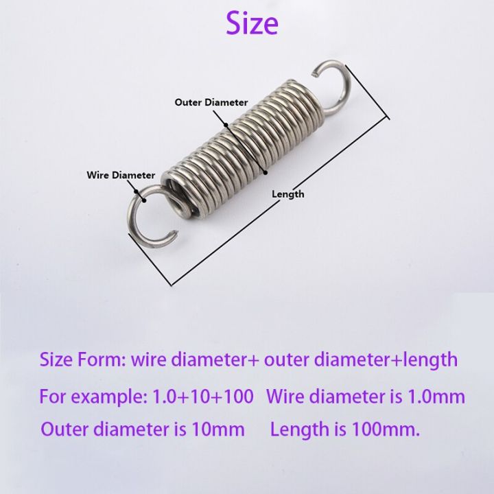 open-loop-hook-spiral-cylindrical-spiral-extension-spring-304-stainless-steel-wire-diameter-0-8mm-1-0mm-1-2mm-spine-supporters