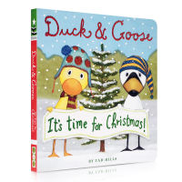 Duck and goose it S time for Christmas cardboard book little yellow duck and little white goose series famous TAD hills theme picture book