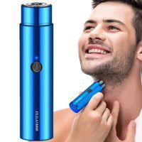 【LZ】◊﹍ﺴ  Mini barbeador elétrico para homens navalha portátil aparador de barba lavável carregamento USB rosto de barba corpo inteiro atualizado