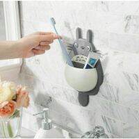 2022 New Cute Toothbrush Holder Cute Totoro Toothbrush Wall Mount Holder Sucker Suction Organizer Home Bathroom Accessories