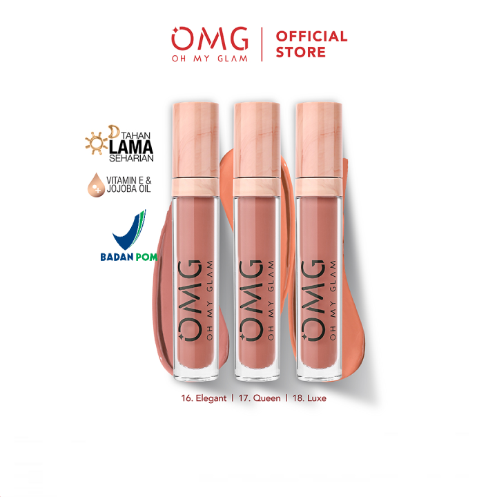 New Omg Oh My Glam Matte Kiss Lip Cream Socialite Edition Gr Lipcream Shade Nude