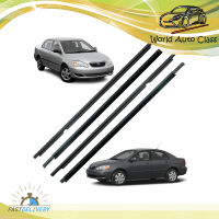 ยางรีดน้ำนอก หน้า, หลัง-ซ้าย ขวา สี Black Corolla Toyota 4 ประตู ปี2003 - 2007 ขนาด 97.5x3.5x1.7 มีบริการเก็บเงินปลายทาง