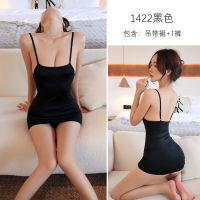 2023 Hot Long Night Sexy Lingerie Sexy Sling Pajamas Women Passion Bag Hip Skirt Hot Uniform Temptation Wholesale 1422