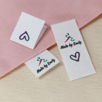 Custom Clothing Labels   Personalized Brand  Cotton printed Tags  Handmade label  Logo or Text   Watercolor Labels (FR062) Labels