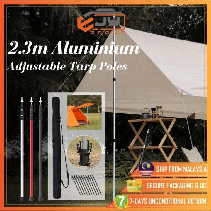 Telescopic Camping Tent Pole Adjustable Aluminium Flysheet Tarp Poles ...