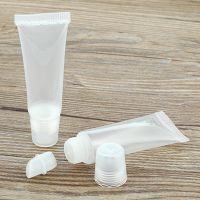 20pcs/Lot 8g Clear Plastic Empty Cosmetic Bottles Facial Cleanser Hand Cream Packaging Container Hosepipe Tubes PVC Sub-bottling