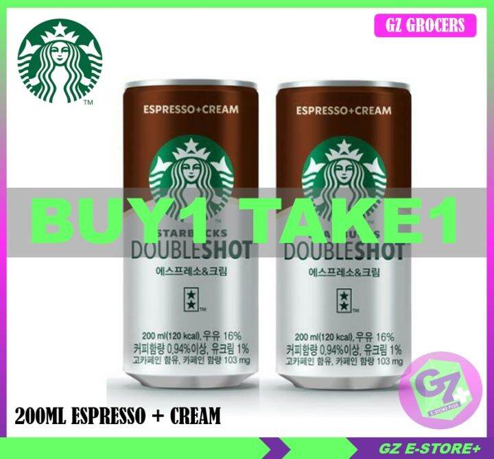 BUY1 TAKE1 STARBUCKS Double Shot Espresso And Cream 200 ML Lazada PH