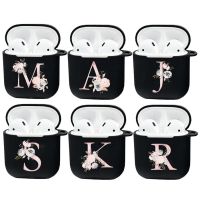 Black Rose Gold 26 Letters Airpods Case Protector for Airpods Earphone Earbuds Airpods Case Black Airpods Cover