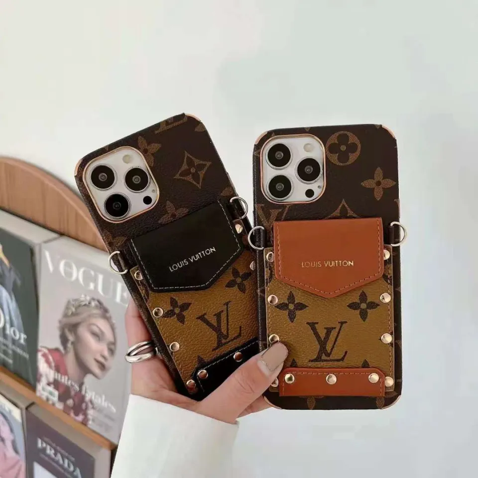 Genuine Leather wallet case for iPhone 14 Vuitton iPhone 13