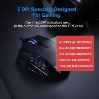 Redragon M908กระแทก USB แบบมีสาย Mouse Gaming RGB 12400 DPI 17ปุ่มสามารถตั้งโปรแกรมได้ไฟแบ็คไลท์เมาส์ออปติคัลแล็ปท็อป PC คอมพิวเตอร์