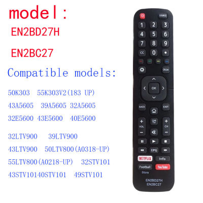 Hisense EN2BC27 EN2BD27HDévant EN2BD27 smart TV remote control NETFLIX YouTube compatible TV 50K303 55K303V2 43A5605 39A5605 remote control Hisense Devant EN2H27 EN2H27D EN2H27HS EN2A27 ER-31607R ER-22655HS EC3394408 01 Netflix Sticker You