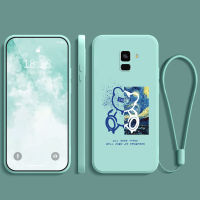 เคสa8 plus 2018 samsung ยางนิ่ม กันกระแทก กันน้ำ กันลื่น ฝาหลัง คลุมเต็มขอบ ไม่เบียด ฟิล์มมือถือ เคสใส่เลนส์ ลายการ์ตูนน่ารัก