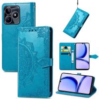 Hzsunsky เคสโทรศัพท์หนังดอกไม้นูนมันดาลาสำหรับ C53 Realme