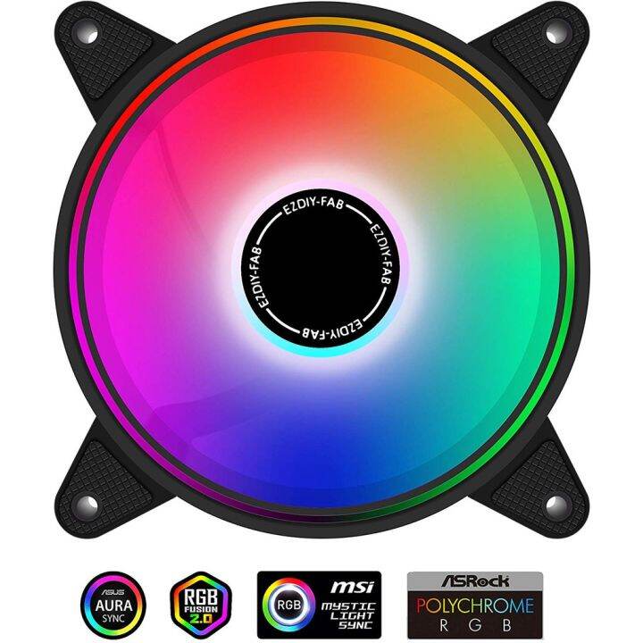EZDIYFAB 120mm Moonlight RGB Case Fan 6pin fan header 1pack Lazada