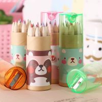 【CC】 12 Pcs / Pack Cartoon Kids Painting Colored Pencils Office School