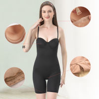 ผู้หญิง Body Shaper บอดี้สูท Skinny Romper Shapewear พร้อม Underwire Cup Stretch Bodys Black Jumpsuit