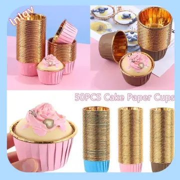 Moules à cupcake en papier, rose, 50pcs