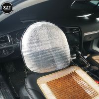 Sun Protection Visor Automotive Aluminum Foil Thicken Accessories Sunshade Cover Foldable Car Steering Wheel Reflective Hot