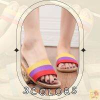 โอมากๆ?แฟชั่น รองเท้าแตะ น้ำหนักเบา คาดลายทาง 3 สี เบอร์ 35-40 (142)