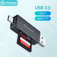 PHIXERO USB 3.0เครื่องอ่านการ์ดแฟลชการ์ดหน่วยความจำอัจฉริยะ2ช่องสำหรับ TF SD Micro SD การ์ดอะแดปเตอร์แล็ปท็อปอุปกรณ์เสริมพีซี Macbook Linux