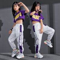 [COD] New Childrens Day dance performance out of girls printed navel hip-hop toddler