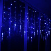 ZZOOI 3.5M Outdoor Waterproof LED String Lights Christmas Ice Piton Flashing Curtain Lights for Party Wedding Decoration Fairy Lights